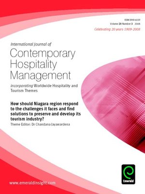 cover image of International Journal of Contemporary Hospitality Management, Volume 20, Issue 3